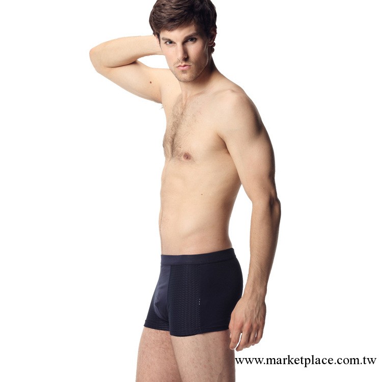 廠傢直銷 2013新款男士竹纖維網孔內褲 紳士平角精裝N601男式內褲工廠,批發,進口,代購