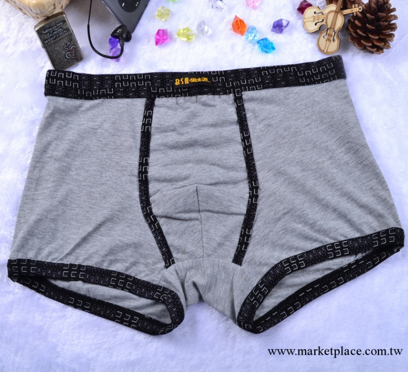 103 廠傢批發爆款男士純棉內褲 彈力 男式平角褲 可定制標 方匡邊工廠,批發,進口,代購