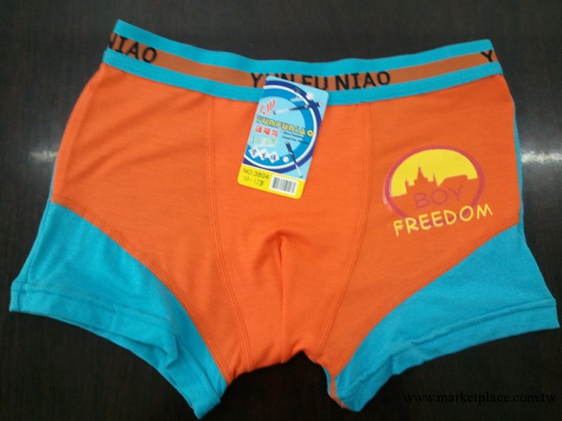 蘊福鳥3804#竹纖維童內褲平角四角內褲男式中大童內褲工廠,批發,進口,代購
