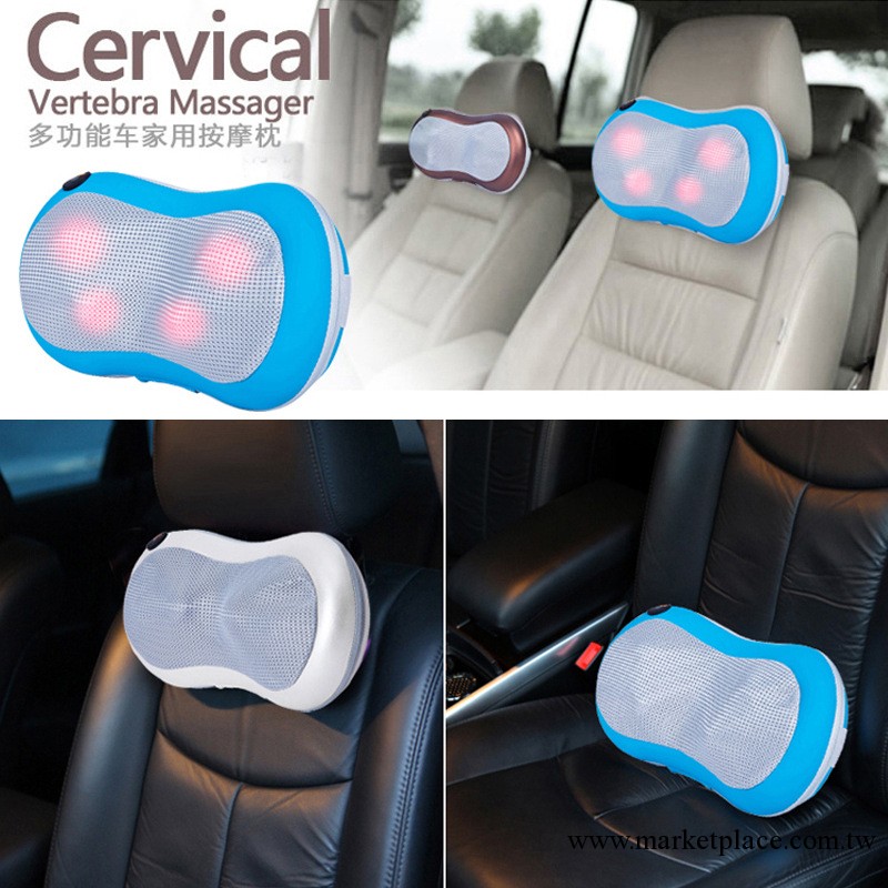 歐美外貿車載傢用按摩器 頸部 腰部 蝴蝶加熱頸椎按摩枕 廠傢批發工廠,批發,進口,代購