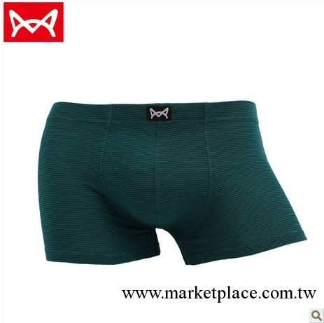 貓人活力派男士平角內褲 寬腰細條橫紋U凸 菱形暗方格工廠,批發,進口,代購