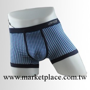 廠傢直銷 龍之爽 2449 木代爾小方格年輕款 男士平角內褲批發工廠,批發,進口,代購
