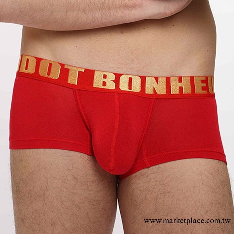 男士紅色內褲批發 本命年全棉男式印花平角內褲【大市場】BP852工廠,批發,進口,代購