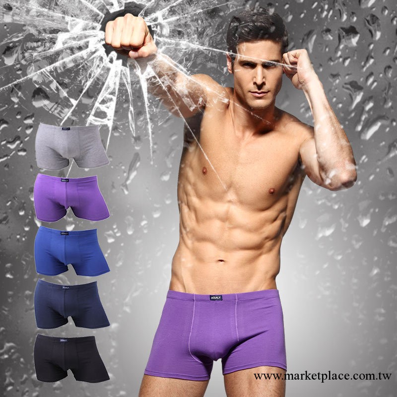 【5條裝】Aisaly男士內褲 精梳純棉U凸男士平角內褲批發A2M01A-5工廠,批發,進口,代購