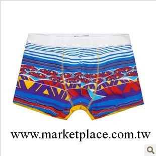 2013卡賓新款內褲 夏威夷民族風印花男裝撞色個性四角平角內褲工廠,批發,進口,代購