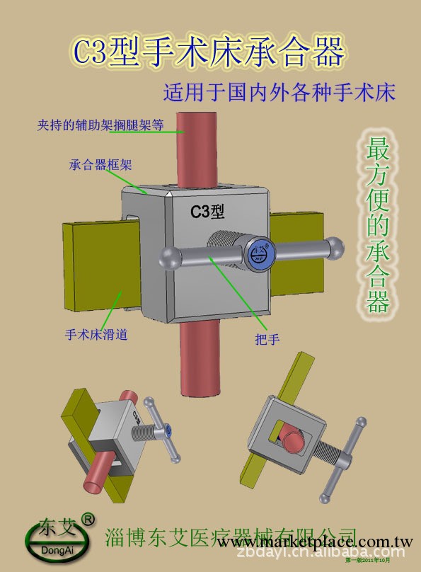 供應：C3型不銹鋼手術床承合器工廠,批發,進口,代購