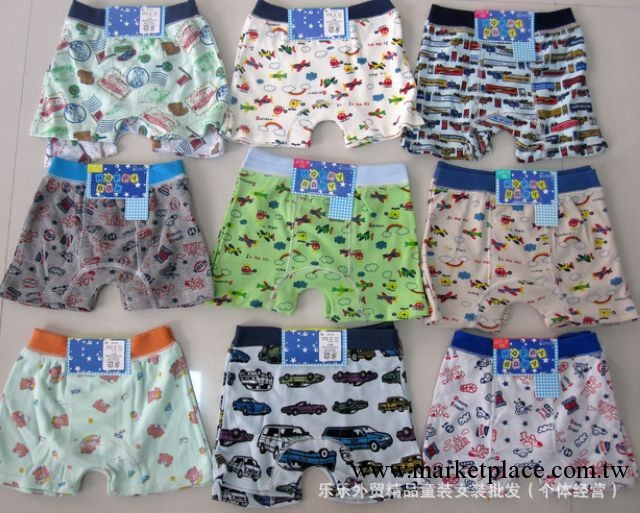 日單男童平角純棉滿印內褲 平腳褲140-160工廠,批發,進口,代購