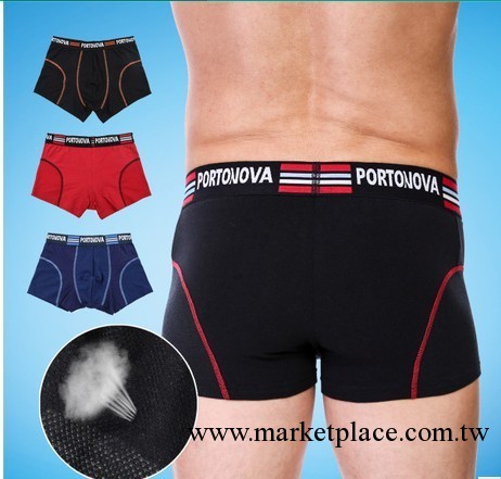 男士內褲 超柔純棉U凸男式正品中腰平角褲 男內褲 高檔透氣波褲工廠,批發,進口,代購