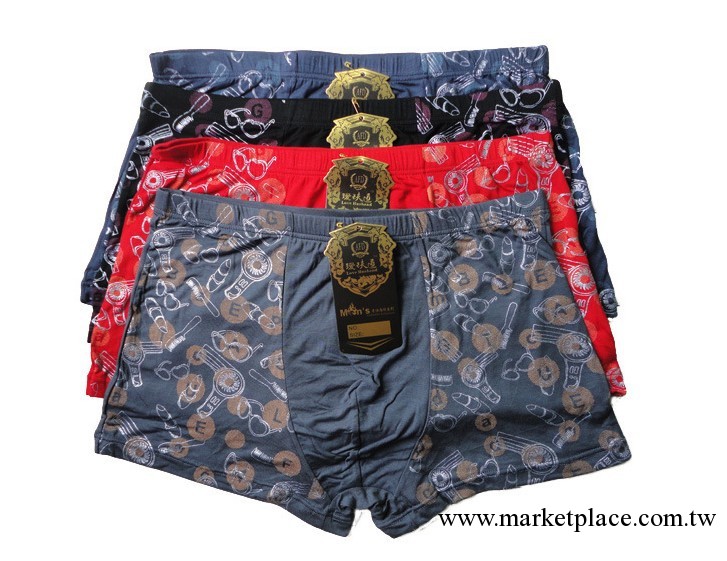 男式內褲批發 清涼舒適印花莫代爾內褲 男性XXXXL碼男平角褲032工廠,批發,進口,代購