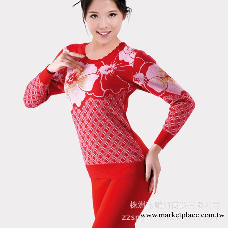 保暖內衣批發/南極緣女加厚本命年內衣/加絨內衣套裝女/打底內衣工廠,批發,進口,代購