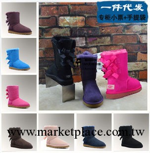 羊皮毛一體中筒雪靴air vogue ugg 3280系帶蝴蝶結冬款淑女靴子工廠,批發,進口,代購