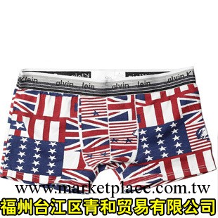 男士韓版卡通男式純棉 內褲批發 內褲 男 平四角中腰內褲美國國旗工廠,批發,進口,代購