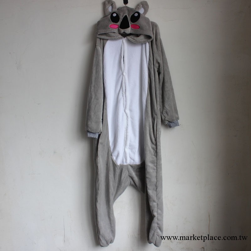 2013春秋冬新款情侶卡通珊瑚絨連身傢居服睡衣藍色灰色考拉長袖工廠,批發,進口,代購