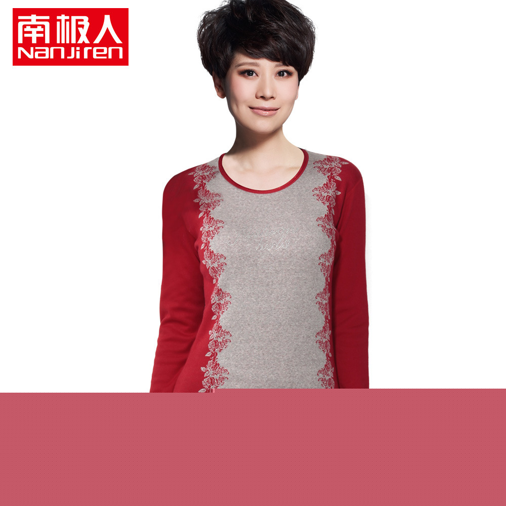 廠傢授權 南極人保暖內衣女士舒福絨提花保暖套裝 NB52015-31工廠,批發,進口,代購