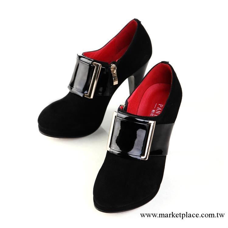 2013春新款  歐美女式單鞋  羊皮真皮全皮女鞋 粗高跟女單鞋工廠,批發,進口,代購