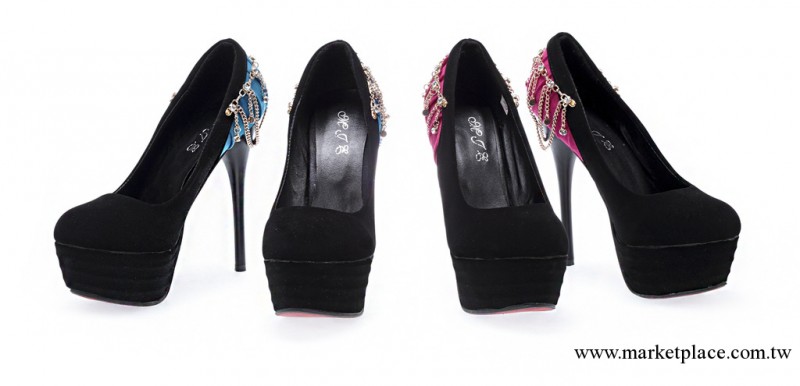 2013新品潮款女鞋 英倫風 金屬流蘇超高跟女式單鞋工廠,批發,進口,代購