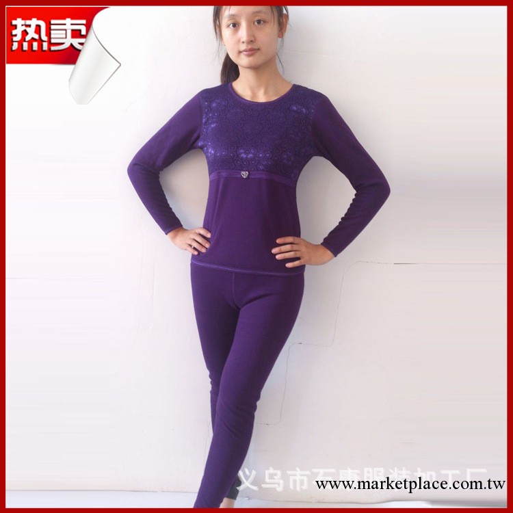 新品推薦蕾絲珊瑚絨女式內衣套裝 保暖舒適內衣套裝 優質女款工廠,批發,進口,代購