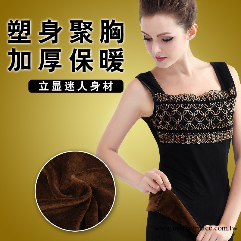 爆款 一件代發 女式時尚百搭保暖背心 加絨加厚保暖內衣特價批發工廠,批發,進口,代購