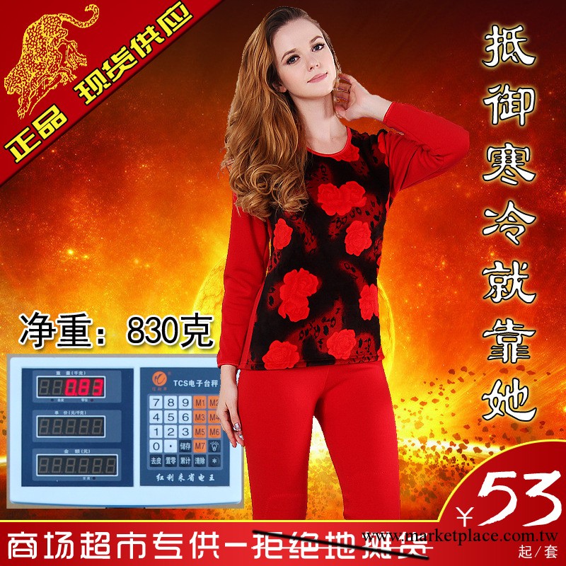 保暖內衣套裝 雙面絨加厚 圓領提花女式保暖內衣 廠傢批發 606-3工廠,批發,進口,代購