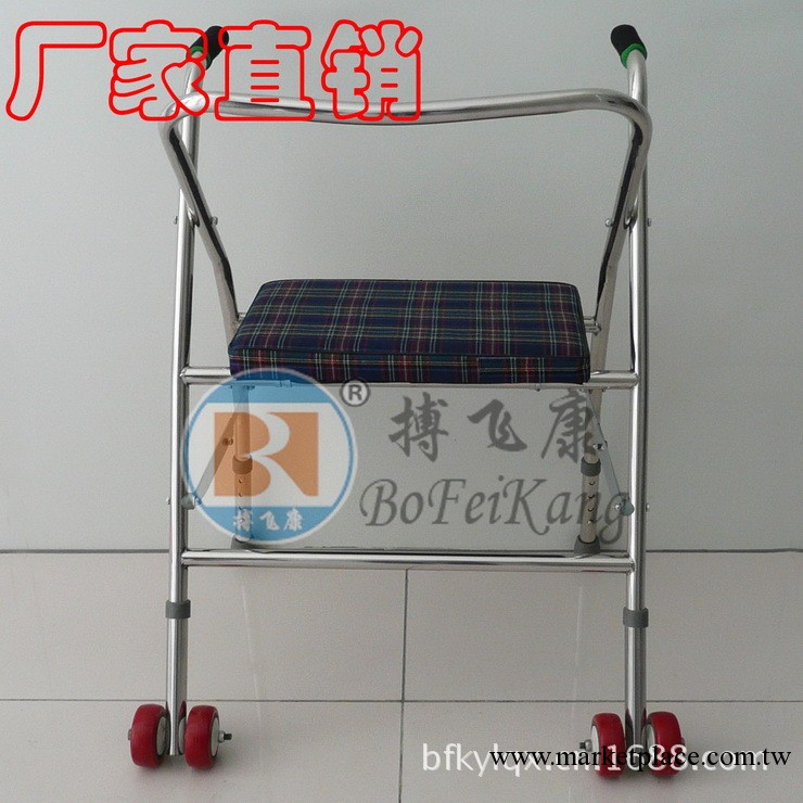 廠傢供應 助行器 帶輪帶座助步器 老人代步 老年人不銹鋼助步器工廠,批發,進口,代購
