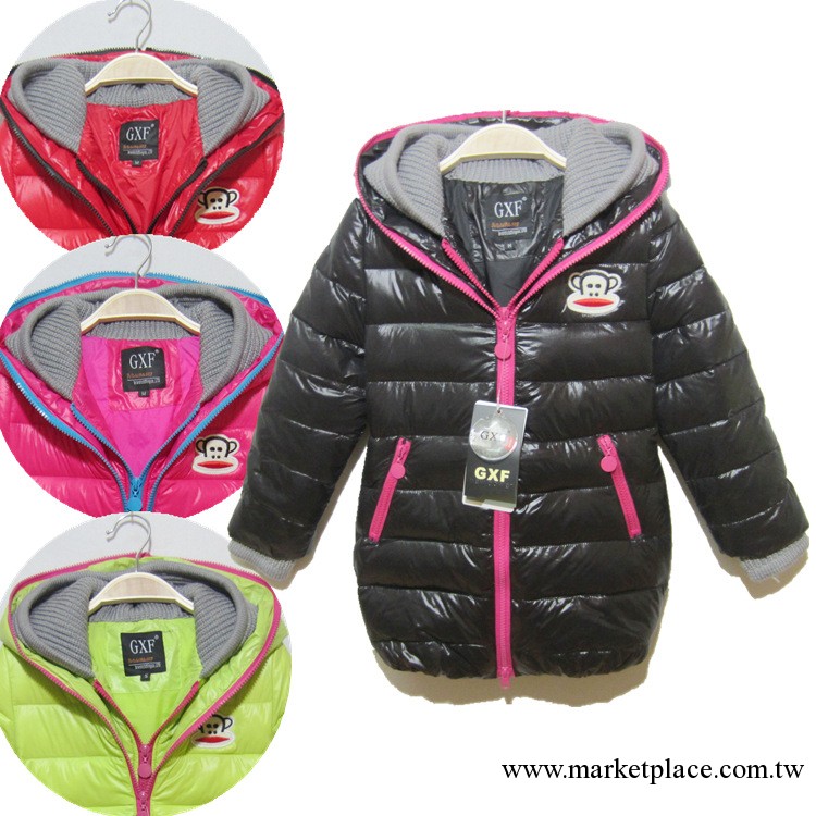 2013冬季爆款女童兒童羽絨衣 外貿童裝雙帽中長款羽絨衣 A191工廠,批發,進口,代購