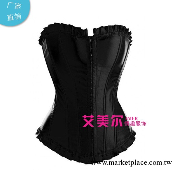 外貿corset2322黑色色丁膠骨塑身衣宮廷束身衣 情趣內衣廠傢直銷工廠,批發,進口,代購