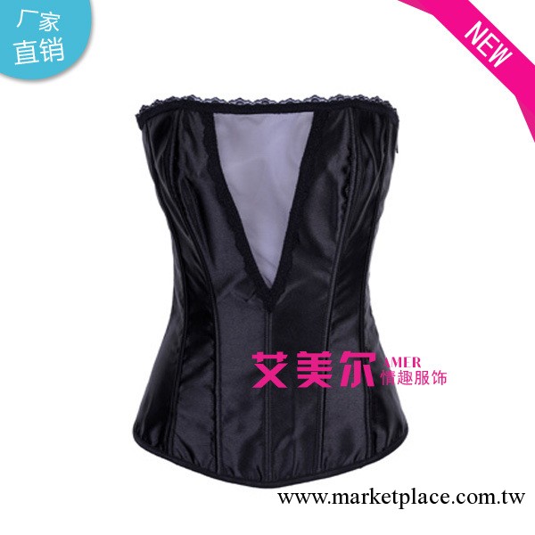 corset 2926 黑色前透視膠骨宮廷塑身衣 性感情趣內衣廠傢代理工廠,批發,進口,代購