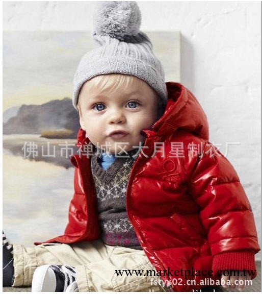 兒童冬季外套 亮紅保暖羽絨衣 千趣會棉衣 棉衣批發 兒童外套工廠,批發,進口,代購