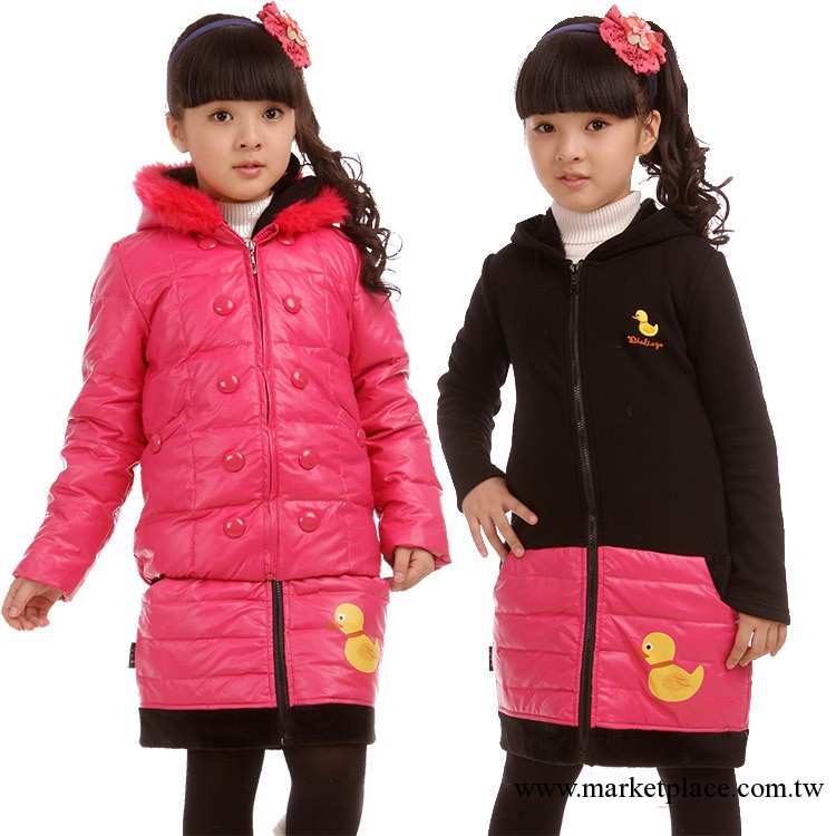 嗲嗲鴨1321款 中大童女童韓版羽絨衣套裝兩件套 廠傢批發特價工廠,批發,進口,代購