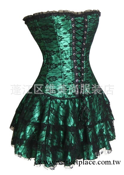 corset 時尚宮廷束身衣歐美束身衣塑身美體衣性感塑身衣 綠色2163工廠,批發,進口,代購