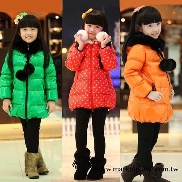 2012冬季新款韓版 女童羽絨衣 女童長款羽絨衣 兒童羽絨衣工廠,批發,進口,代購