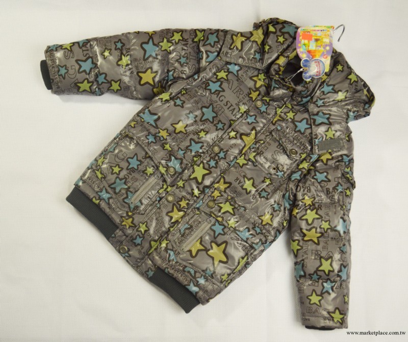2013冬季新款 韓版男童五角星白鴨絨短款羽絨衣 反季特價工廠,批發,進口,代購