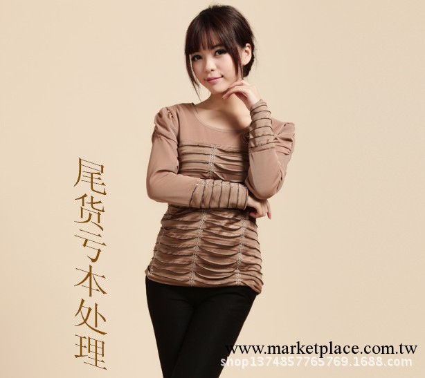 2013秋冬裝廠傢熱賣時尚優雅繡花點綴 女士波浪保暖上裝 超柔內衣工廠,批發,進口,代購