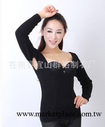 洛騎 女士加絨加厚保暖內衣 保暖上衣 黑色工廠,批發,進口,代購