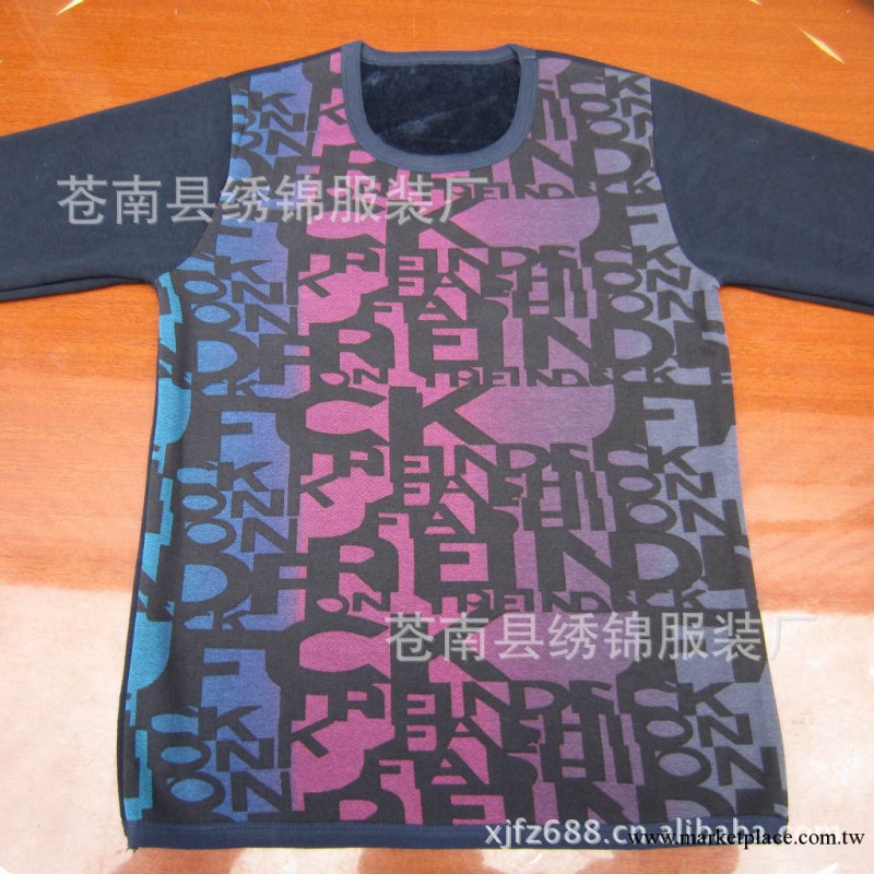 廠傢直銷圓領全棉加厚加絨保暖內衣 男女加絨保暖內衣地攤熱款工廠,批發,進口,代購