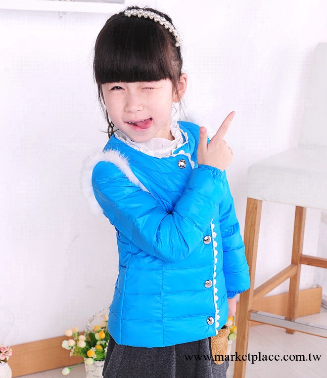 2013新款小清新兒童裝羽絨衣 毛領中長款女童羽絨衣批發工廠,批發,進口,代購