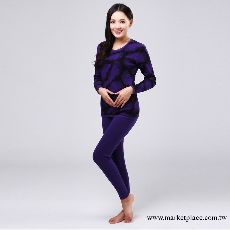 廠傢直銷供貨紅蘋果2013秋冬新款女士提花保暖內衣套裝工廠,批發,進口,代購