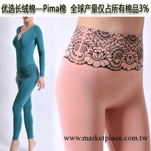工廠批發 蕾絲印花托胸收腹美體 秋款棉女無縫保暖內衣套裝工廠,批發,進口,代購