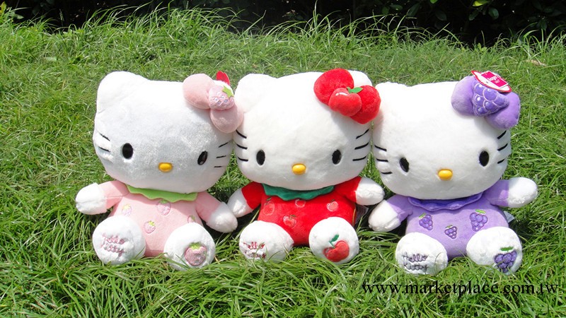 廠傢直銷各種大小毛絨玩具各種商務禮品正版KT水果hello kitty工廠,批發,進口,代購