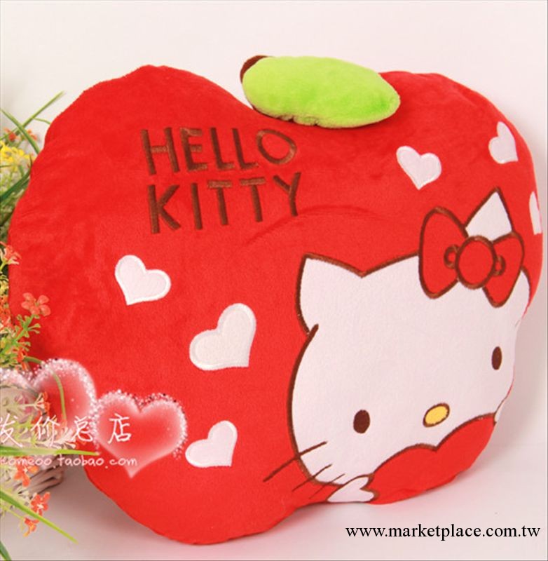 廠傢批發供應 hello kitty蘋果抱枕 kt腰靠 情人節/聖誕/生日禮物工廠,批發,進口,代購