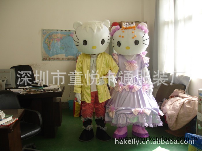 結婚禮品 婚禮道具 Hello Kitty貓卡通服裝 大型毛絨公仔工廠,批發,進口,代購