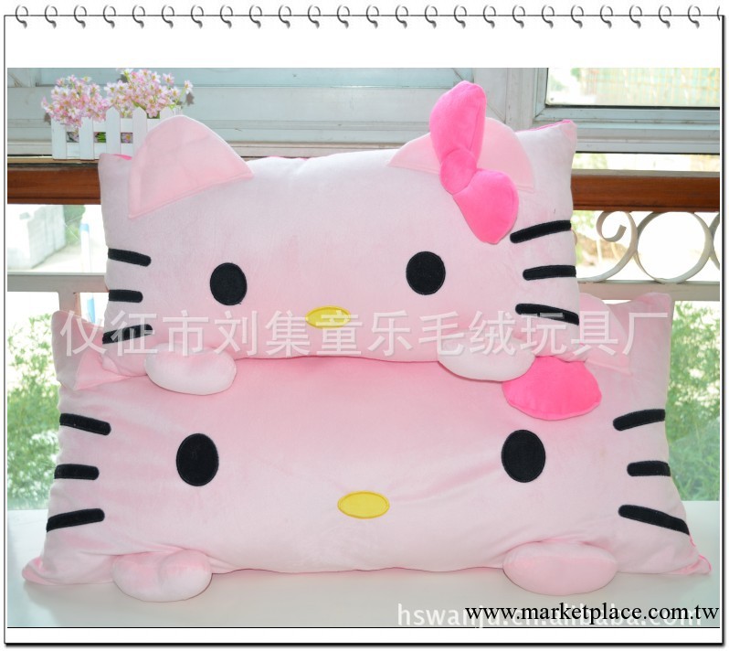 批發凱蒂貓KT貓枕頭 hello kitty 抱枕雙人枕/單人枕靠墊可拆洗工廠,批發,進口,代購