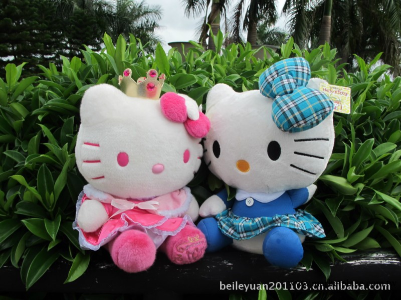 供應35CM大號hello kitty情侶公仔、hello kitty結婚公仔工廠,批發,進口,代購