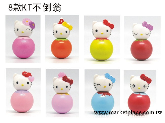 批發不倒翁公仔玩具人偶擺件 可愛造型8款KT不倒翁 hello kitty工廠,批發,進口,代購