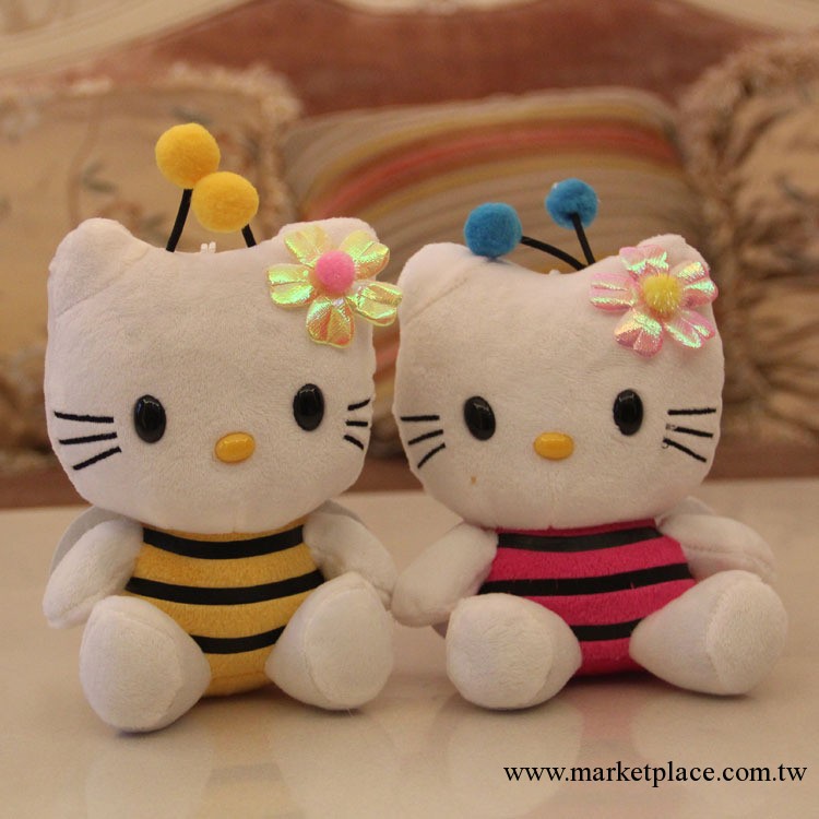 18CM蜜蜂hello kitty 娃娃機公仔7寸抓機娃娃 電玩城公仔波仔玩具工廠,批發,進口,代購