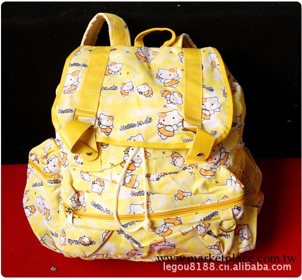 特價hello kitty天使黃色雙肩背包背囊書包休閒包工廠,批發,進口,代購