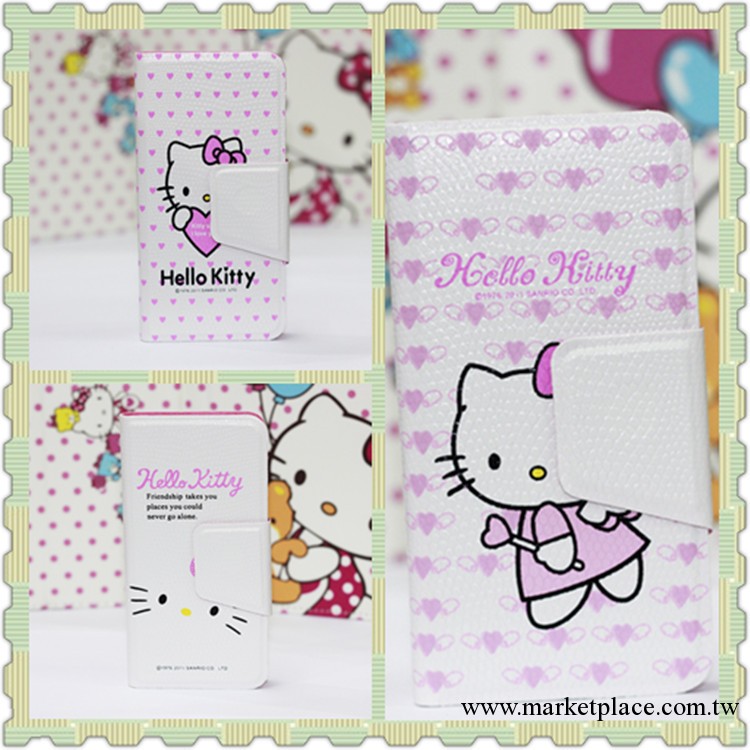 新款iphone5皮套 可愛hello kitty支架保護套 iphone皮套廠傢直銷工廠,批發,進口,代購