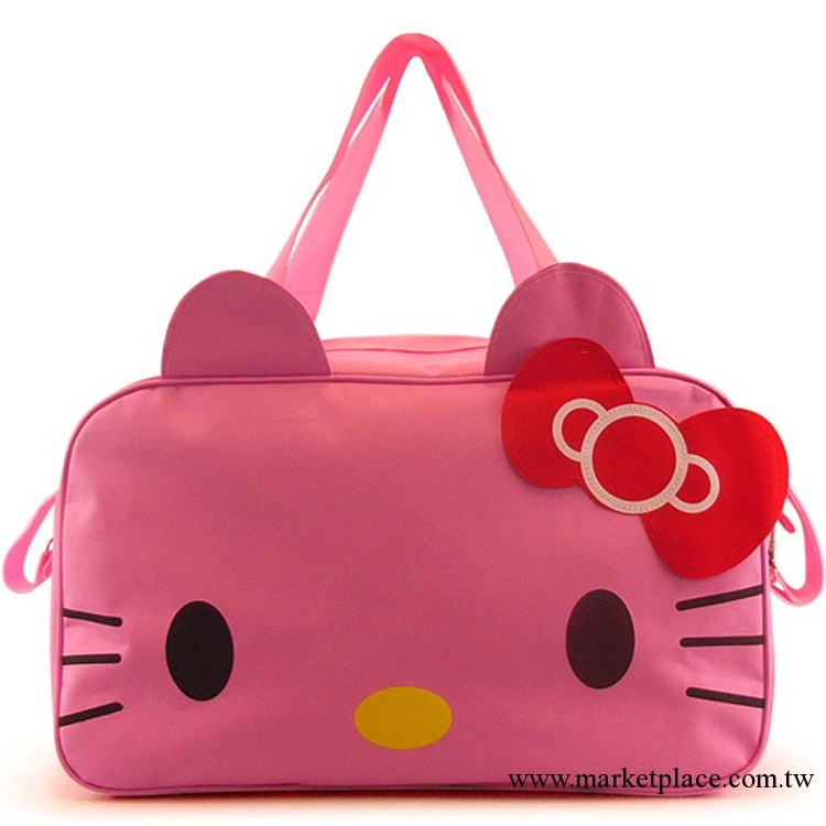 Hello Kitty 大蝴蝶結旅行包/粉紅  旅行大挎包/1766工廠,批發,進口,代購