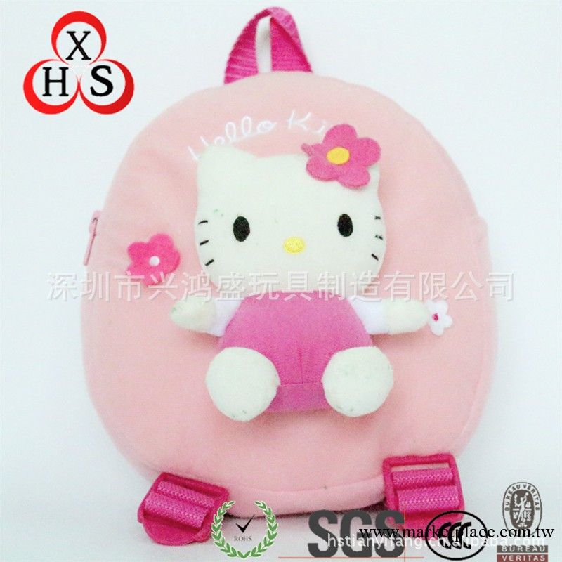 廠傢供應正版毛絨hello kitty 凱蒂貓背包 學生書包 雙肩包工廠,批發,進口,代購