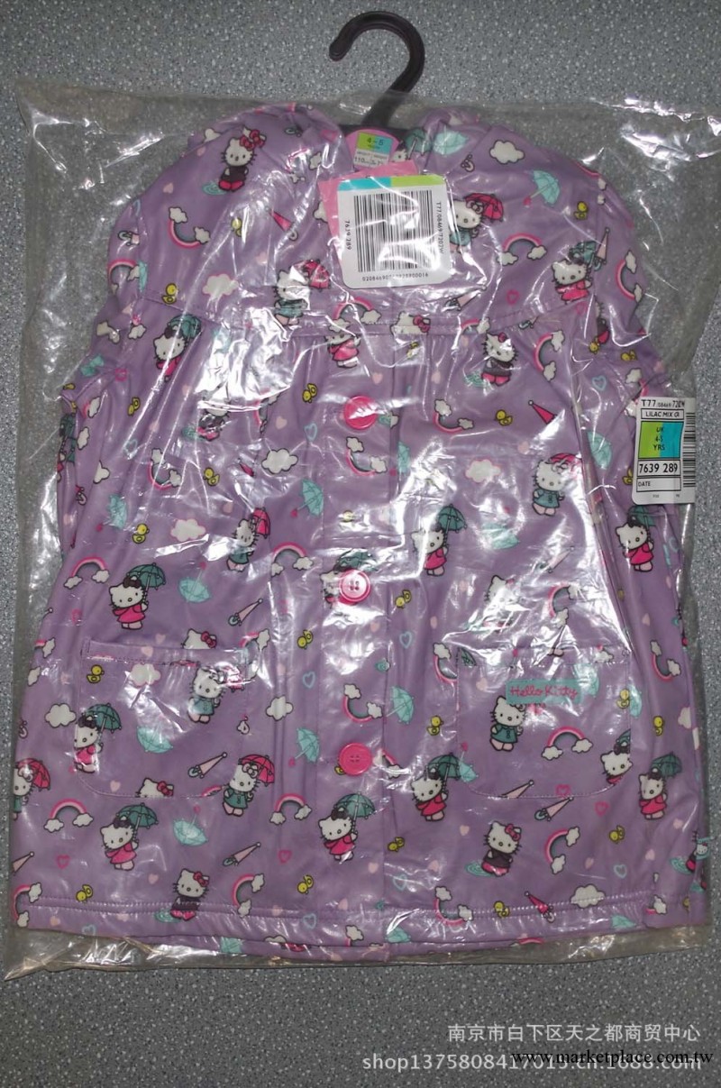 外貿原單正品歐單外套英國大牌女童hello-kitty凱蒂貓外套風衣工廠,批發,進口,代購
